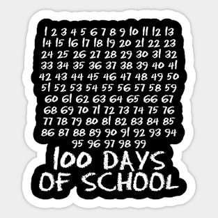 100Th Day Of School Teacher Kids 100 Days Math Numbers Sticker